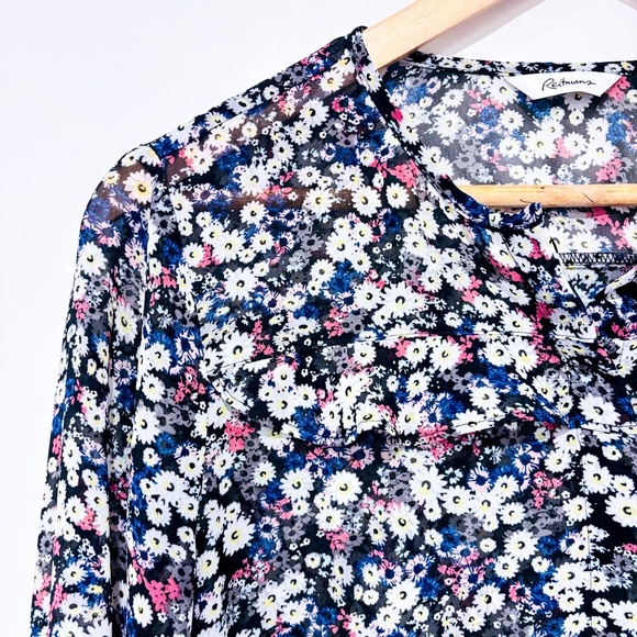 REITMANS Black floral sheer blouse - Picture 2 of 10